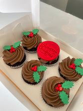 Load image into Gallery viewer, Chocolate Holly Christmas Cupcakes
