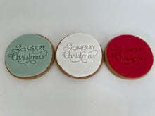 Load image into Gallery viewer, Merry Christmas Stamped Cookie - Gingerbread
