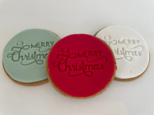 Load image into Gallery viewer, Merry Christmas Stamped Cookie - Gingerbread
