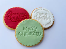 Load image into Gallery viewer, Merry Christmas Stamped Cookie - Gingerbread
