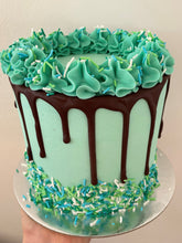Load image into Gallery viewer, Chocolate drip cake perfect for all types of celebrations, Colours can be changed
