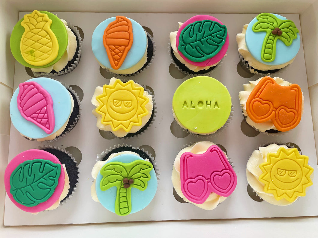 Tropical Themed Cupcakes