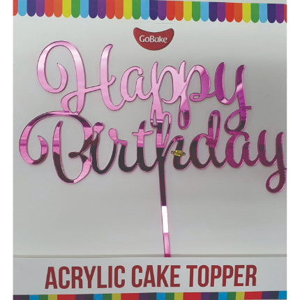 Happy Birthday Topper - Pink