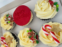 Load image into Gallery viewer, Candy Cane Christmas Cupcakes
