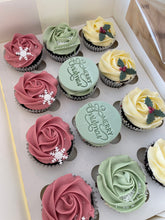 Load image into Gallery viewer, Traditional Ombre Christmas Cupcakes

