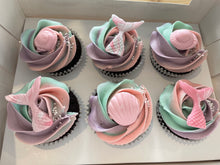 Load image into Gallery viewer, Mermaid themed cupcakes

